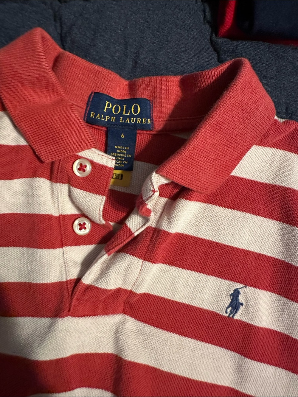 🐎 Polo by Ralph Lauren Kids Red & White Striped Cotton Polo Shirt